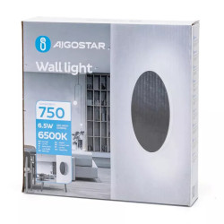Kinkiet LED 6,5W czarny zimna barwa 6500K 750lm do montażu ściennego