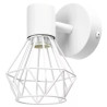 Reflektor sufitowy pojedynczy 40W E14 matowy biały metalowy