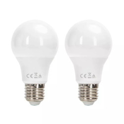 Zestaw 2 żarówek LED E27 8W 3000K 730 lm białe obudowy