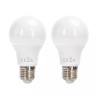 Zestaw 2 żarówek LED E27 8W 3000K 730 lm białe obudowy