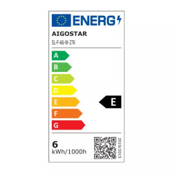 Żarówka LED A60 E27 6W 2700K mlecznobiała ciepłe światło 700 lm