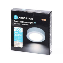 Natynkowy panel LED 12W 3000K biały 1400lm Aigostar 273233675