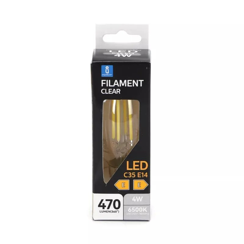 Żarówka LED filamentowa C35 E14 4W 6500K zimne światło 470lm