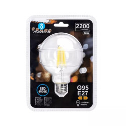 Żarówka LED filament G95 20W E27 zimna 6500K 2200lm szklana
