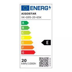 Żarówka LED filament G95 20W E27 zimna 6500K 2200lm szklana