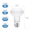 Żarówka LED R80 E27 12W zimna barwa 1170 lm 145° kąt świecenia