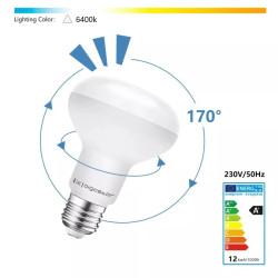 Żarówka LED R80 E27 12W zimna barwa 1170 lm 145° kąt świecenia