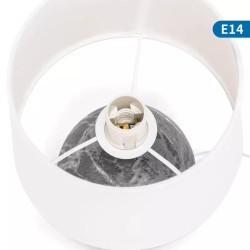 Lampa stołowa ceramiczna biało-czarna z oprawką E14 max 40W