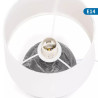 Lampa stołowa ceramiczna biało-czarna z oprawką E14 max 40W