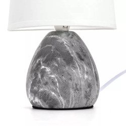 Lampa stołowa ceramiczna biało-czarna z oprawką E14 max 40W