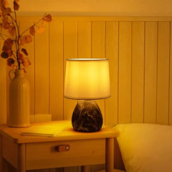 Lampa stołowa ceramiczna biało-czarna z oprawką E14 max 40W