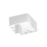 Kolanko płaskie z PVC białe 40x25 mm zestaw 4 sztuk