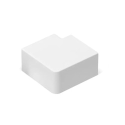 Kolanko płaskie z PVC białe 40x25 mm zestaw 4 sztuk