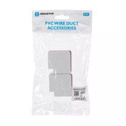 Kolanko płaskie z PVC białe 40x25 mm zestaw 4 sztuk