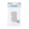 Kolanko płaskie z PVC białe 40x25 mm zestaw 4 sztuk