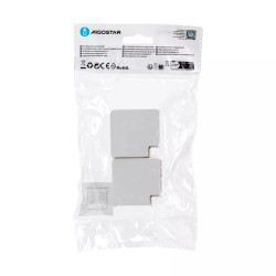 Kolanko płaskie z PVC białe 40x25 mm zestaw 4 sztuk