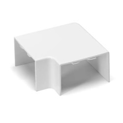 Kolanko płaskie PVC 60x40 mm białe do instalacji wewnętrznych 4 sztuki