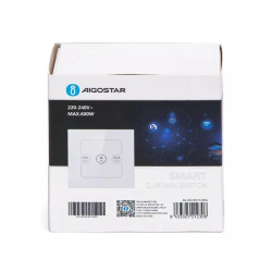 Przełącznik dotykowy Wi-Fi do zasłon 600W 10A biały podtynkowy