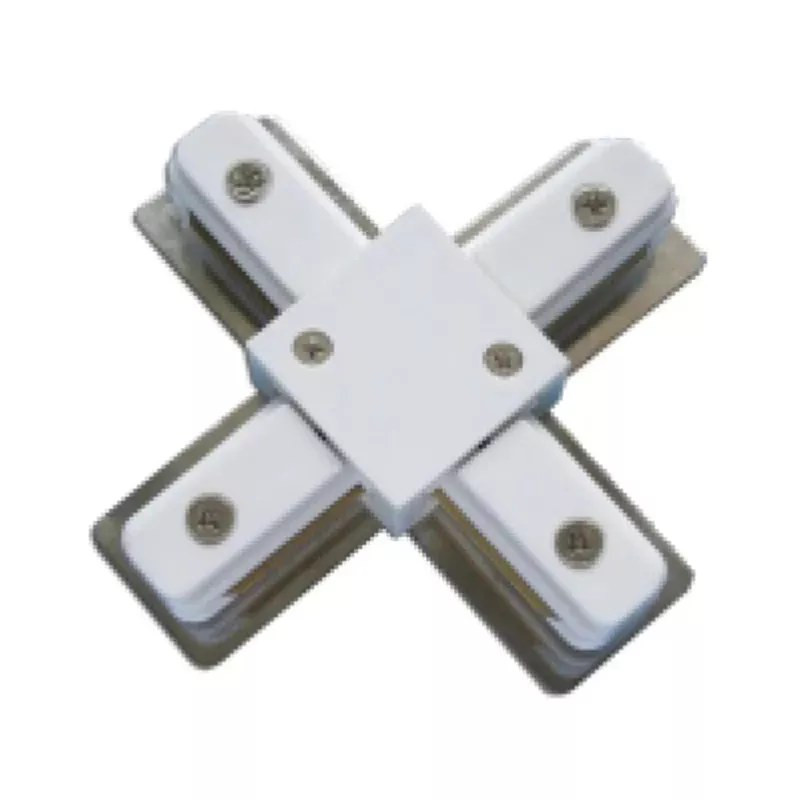 Łącznik dwuprzewodowy typu X do szyny biały 105x34x17 mm