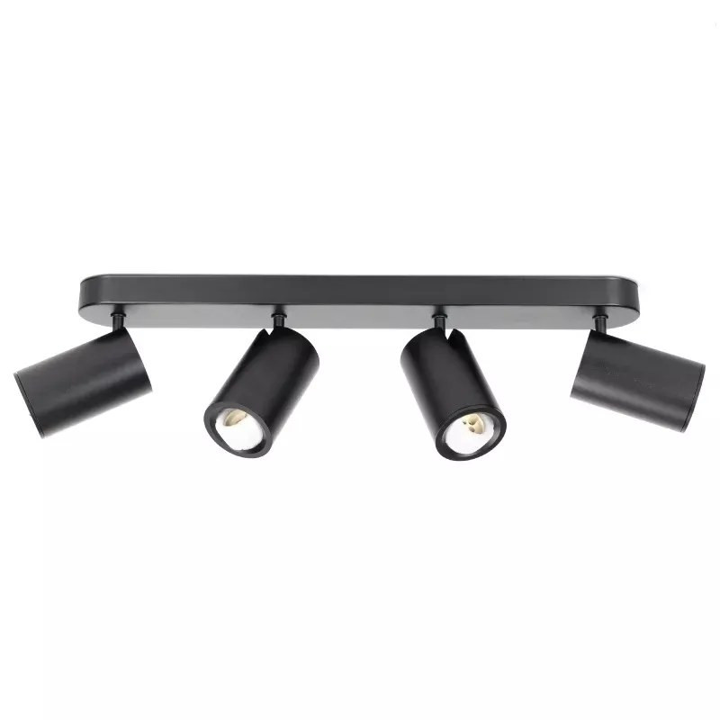 Reflektor sufitowy czteropunktowy GU10 140W matowy czarny aluminium