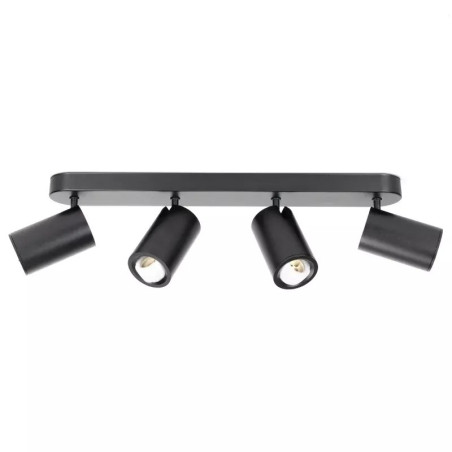 Reflektor sufitowy czteropunktowy GU10 140W matowy czarny aluminium