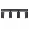 Reflektor sufitowy czteropunktowy GU10 140W matowy czarny aluminium