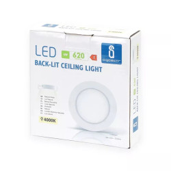 Natynkowy panel LED 6W 4000K oświetlenie neutralne 660lm biały