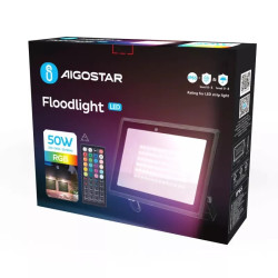 Halogen LED 50W RGB na zewnątrz i do wnętrz z pilotem