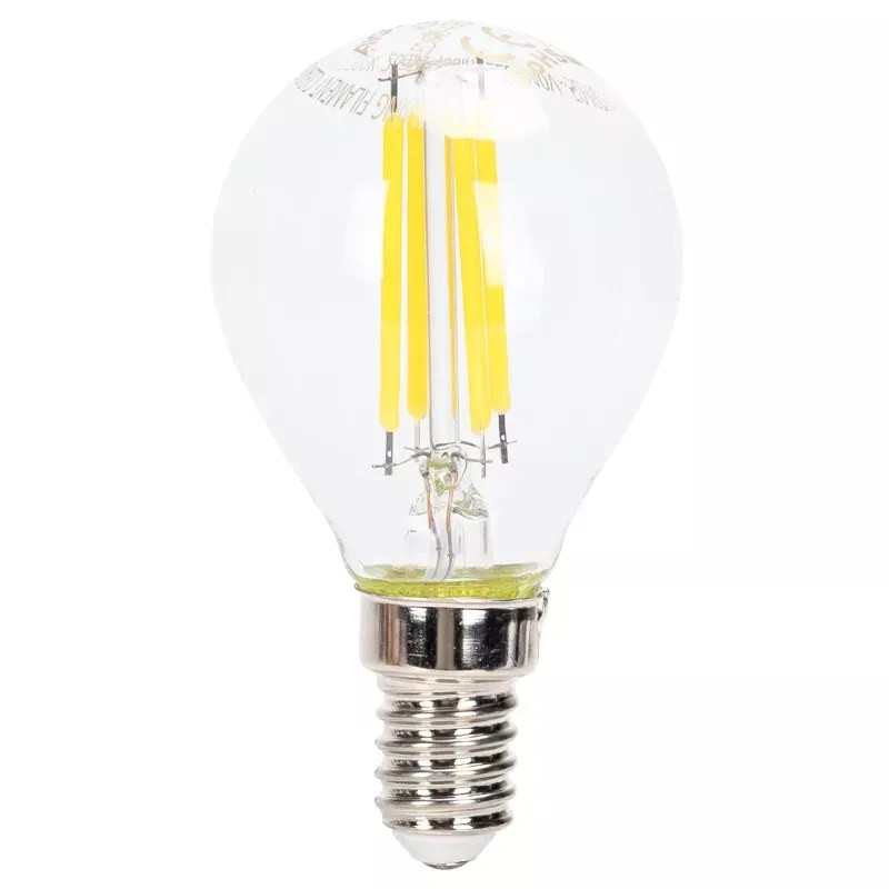 Żarówka LED filamentowa G45 4W 6500K E14 przezroczysta