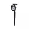 Reflektor ogrodowy punktowy RGB z akumulatorem, czarny, IP44, 32 cm