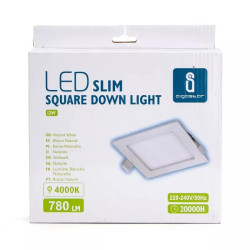 Panel LED podtynkowy kwadratowy 12W 4000K 1190lm biały neutralny