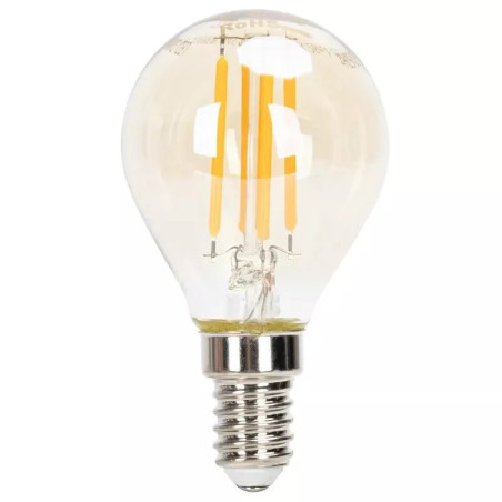 Żarówka LED filament E14 4W 2200K G45 400lm ściemnialna bursztynowa