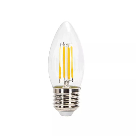 Żarówka LED filamentowa C35 E27 6W 2700K 660lm przezroczysta