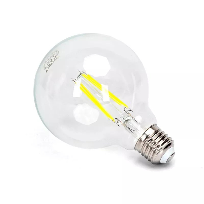 Żarówka LED filamentowa G95 E27 8W zimna barwa 900 lm