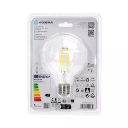 Żarówka LED filamentowa G95 E27 8W zimna barwa 900 lm