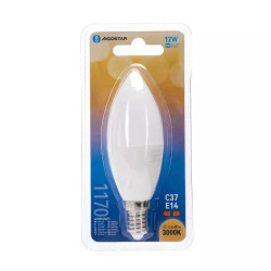 Żarówka LED C37 12W 3000K ciepłe światło E14 biała
