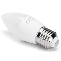 Żarówka LED świeczka E27 6W RGB + ciepła 3000K z pilotem