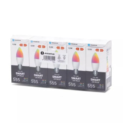 Inteligentna żarówka LED E27 6,5W RGB + CCT 2700-6500K 555lm biała