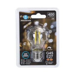 Żarówka LED 4W E27 G45 zimna 6500K 400lm ściemnialna szklana