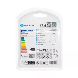 Żarówki LED świeczki E27 6W 3000K ciepłe światło 2 sztuki