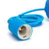 Oprawka do żarówki E27 z przewodem 2x0,75 mm² niebieska, max 60W