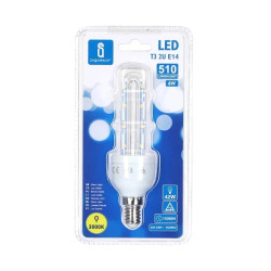 Żarówka LED 2U E14 6W 3000K 510lm ciepłe światło szklana