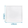 Panel LED 40W biały 59,5x59,5 cm ciepła barwa 3000K 4600 lm
