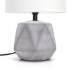 Lampa stołowa ceramiczna E14 max 40W biała z ciemnoszarym korpusem