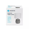 Lampa stołowa ceramiczna E14 max 40W biała z ciemnoszarym korpusem