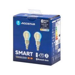 Zestaw 2 żarówek LED G45 4,5W E14 regulacja barwy 2700-6500K