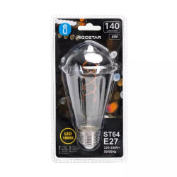 Żarówka LED dekoracyjna ST64 E27 4W 1800K szara szklana