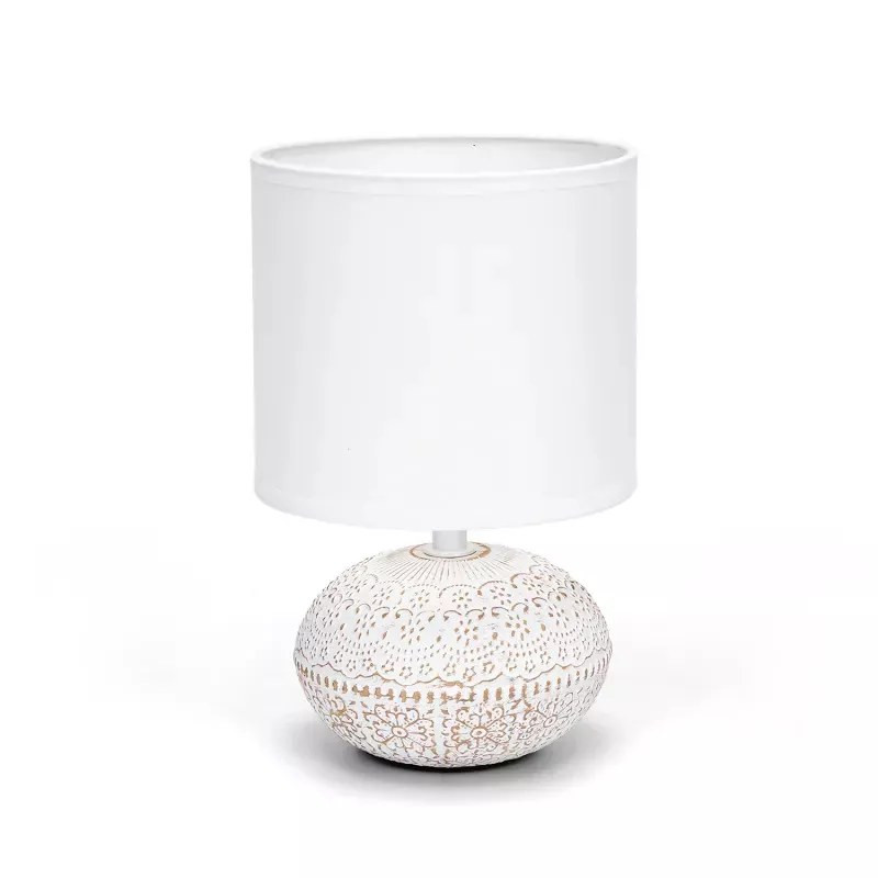 Lampa stołowa ceramiczna z trzonkiem E14, max 40W, biała