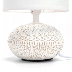 Lampa stołowa ceramiczna z trzonkiem E14, max 40W, biała