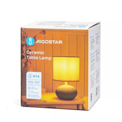 Lampa stołowa ceramiczna z trzonkiem E14, max 40W, biała
